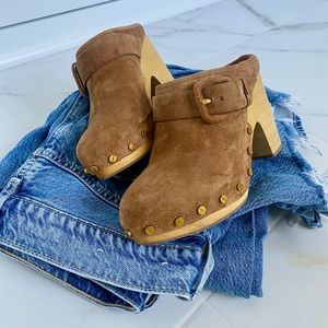 NEW Veronica Beard Dacey Suede Clog Size 6